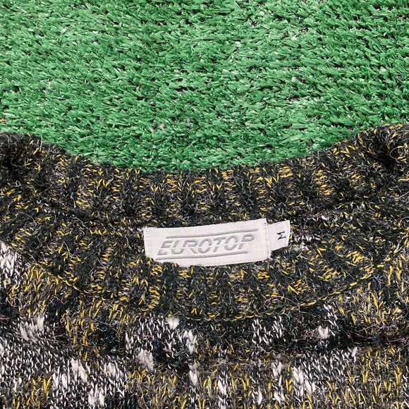 Vintage 90s Abstract Pattern Wool Essential Crewneck Sweater - Picture 3 of 5